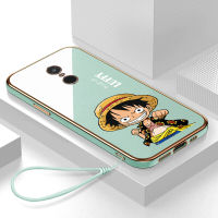 เคส Redmi Note 4 Case Luffy ลักชัวรี่ 6D ซอฟท์ซิลิโคนกรอบสี่เหลี่ยมชายนี่ฟูลแบ็คปก