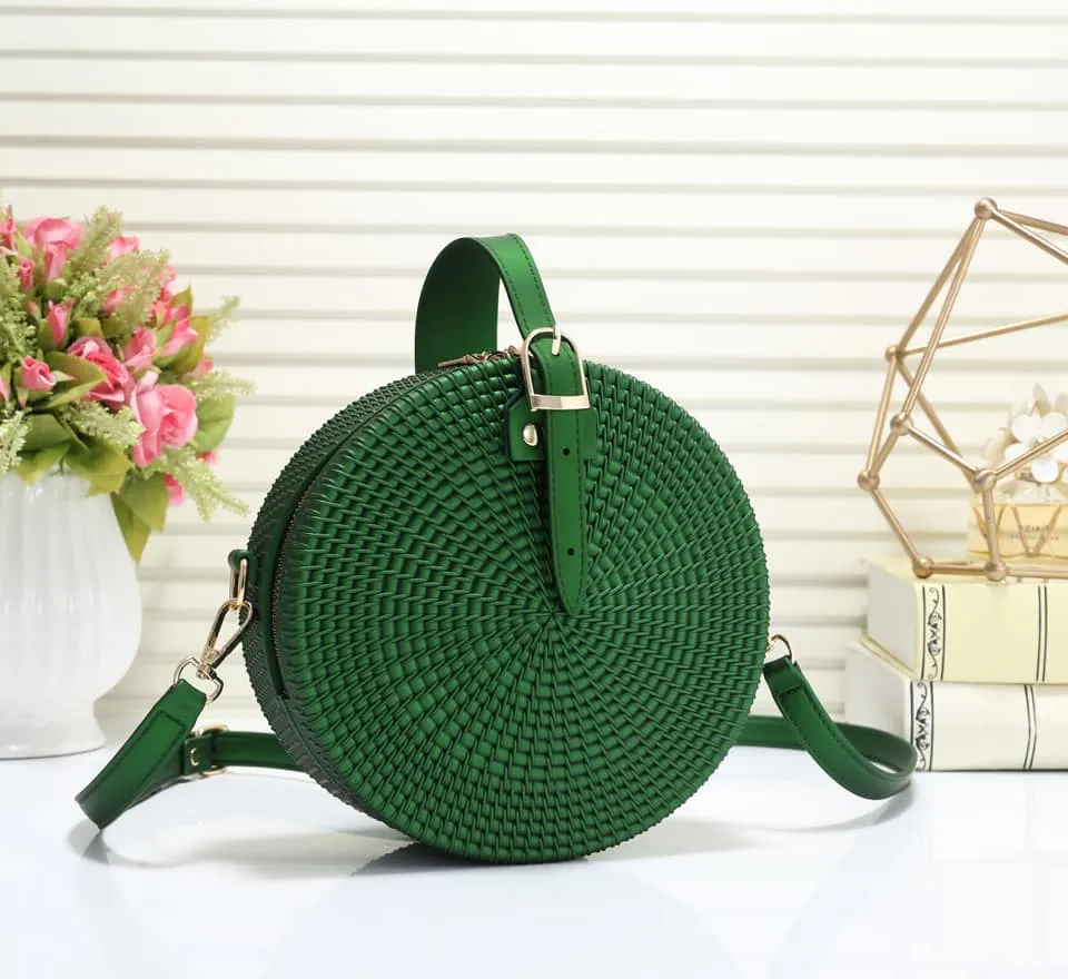 Jelly rattan round online bag