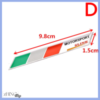[ZBING] สติกเกอร์ธงชาติอิตาลีอิตาลีอลูมิเนียม3D โลหะรูปลอกตรารถยนต์ตกแต่งรถ