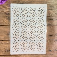 A4 flower texture  diy decoration  wall stencil  scrapbook   embossing album  decorative  paper card template drawing stencils Rulers  Stencils