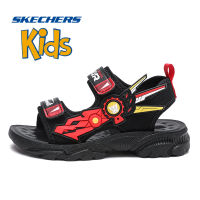 Skechers_ สเก็ตเชอร์ส รองเท้าแตะเด็กผู้ชาย Boys S-Lights Erupters 4 Sandals - 401312N-BKLM Lights