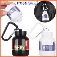 HESONG 100ML แบบพกพา เครื่องมือกลางแจ้ง มินิ ขวดผงโปรตีน ถ้วยน้ำขนาดเล็ก ช่องทางสุขภาพโฆษณา ผู้ถือยา