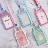 【CW】◄  ID Credit Card Holder Cartoon Silicone Bus Neck with Lanyard Badge Kids Gifts