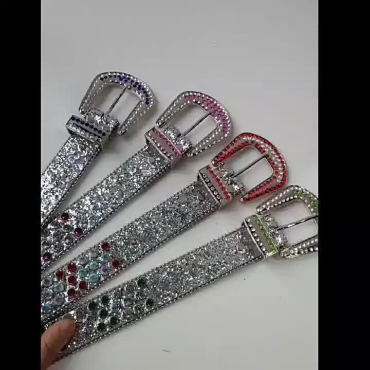 Rhinestone Belt Women Luxury Strap With Diamond Bling Bling Belts