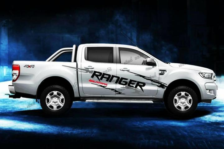 สติ๊กเกอร์ติดรถ-ลายโคลนก้างปลา-สติ๊กเกอร์ติดรถ-ฟอร์ดเรนเจอร์-ford-ranger-4-ประตู-สติ๊กเกอร์-d3-โลโก้-ranger-แต่งรถ-1ชุด-2ข้าง-พร้อมติดตั้ง