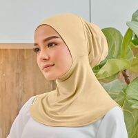 Tudung หมวกนินจาหมวกคลุมผมคลุมทั้งหมดแบบมีสายรัดหมวกฮิญาบลายกระดูกสำหรับผู้หญิงมุสลิม