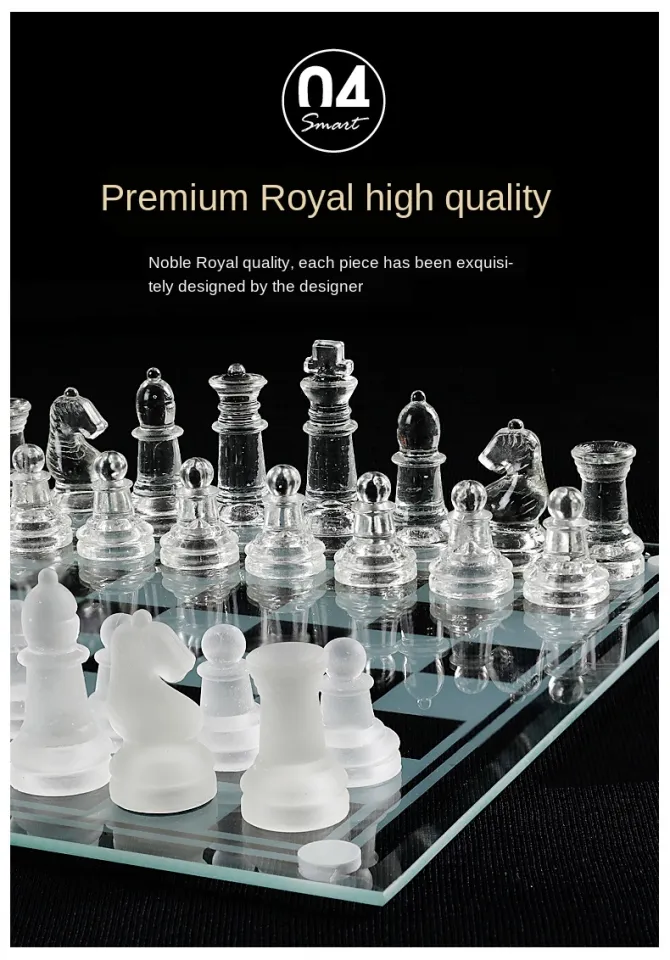 Upgraded Acrylic Chess Board Anti-Broken Elegant Glass