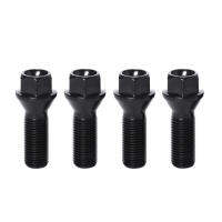 รถล้อ Lugs Bolts สำหรับ BMW F10 F11 F30 F32 E60 E90 G30 Nuts สกรู M12 x 1.5 M14 x 1.5 M14 x 1.25 โลหะสีดำสกรูอ่อนนุช-lihanrui