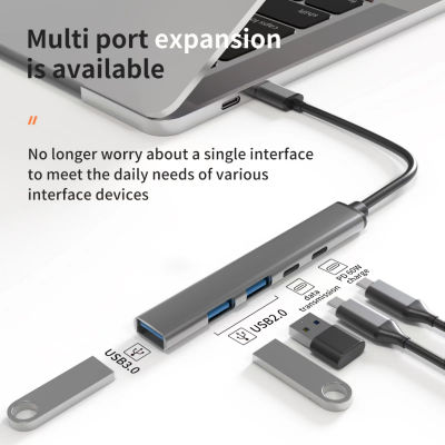 อะแดปเตอร์ฮับ Type-C  5in1  สายต่อ USB TYPE-C รุ่นU5  USB HUB 3.0 Type C Adapter แล็ปท็อปสำหรับ Macook iPad อุปกรณ์เสริม