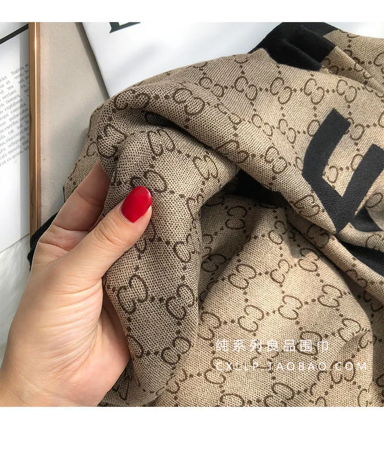 Gucci Shawl Scarf Women's Korean Version All-match Silk Scarf Cotton Linen  Soft Skin | Lazada Singapore