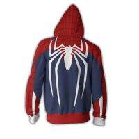 2018 marvel avengers insomniac คนแมงมุม PS4 zipper hoodies ซูเปอร์แรงบันดาลใจ