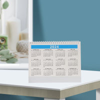 ROSENICE【Hot Sale】 1 Book of Desk Calendar 2024 Table Calendar Decoration Ornament สำหรับโรงเรียนโฮมออฟฟิศ