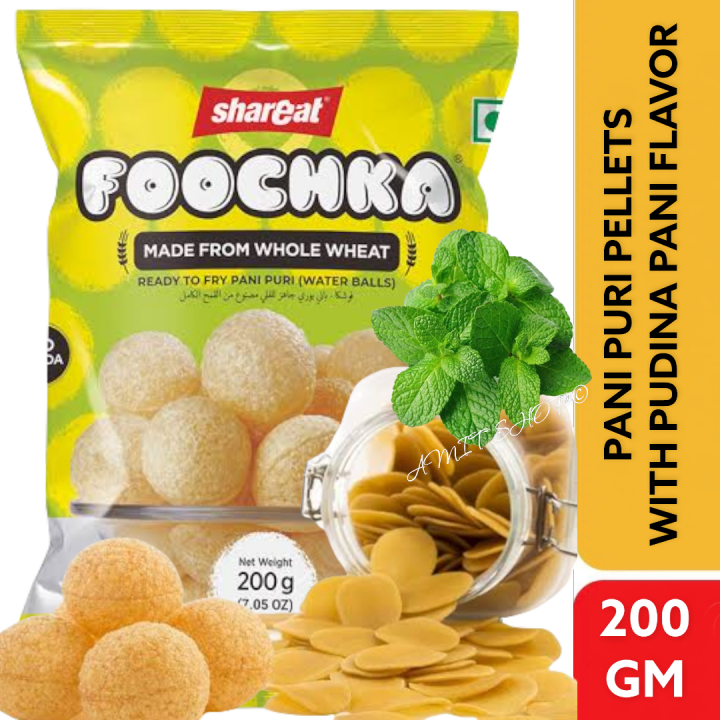 pani-puri-with-mint-flavour-200g-ready-to-fry-แผ่นแป้งสําหรับทอด-ขนมอินเดีย-200g