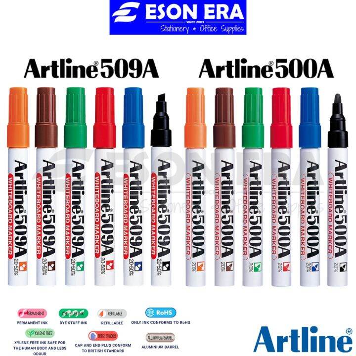 Artline 500A / 509A Whiteboard Marker Refillable 1pc Lazada