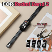 สายหนังสำหรับ Redmi Band 2สายหนังแฟชั่นกล่องโลหะ Redmi Band ทดแทนสายรัดข้อมือสำหรับสาย Huawei 8/7/6สำหรับ Honer Band 7/6