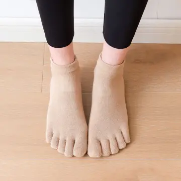 Women Toe Yoga Socks Cotton Breathable Anti-Slip Elasticity
