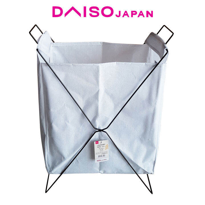 Daiso White Slim Laundry Hamper Lazada PH