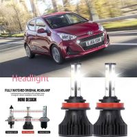 ไฟหน้ารถยนต์ LED LAI 40w 6000k สีขาว สําหรับ Hyundai i10 (PA) 1st Gen (2008-2017) รับประกัน 10 เดือน