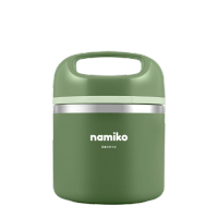 NAMIKO ปิ่นโตสไตล์ญี่ปุ่น 630 ml. Namiko สีเขียวเข้ม | ไทยมาร์ท THAIMART