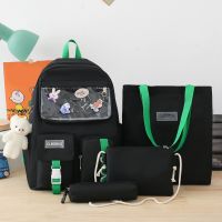 4pcs/set Backpacks for Teenager Rucksack Shoulder Students Composite