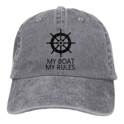 Unisex Adult Cowboy Hat My Boat My Rules Adjustable Baseball Caps Trucker Cap Retro Denim Hats Dad Hat