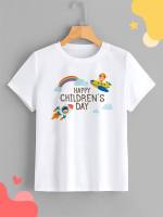 เสื้อยืด วันเด็ก Childrens Day ลายน่ารักๆ ใส่ได้ทั้งเด็กและผู้ใหญ่ ผ้า TK ใส่สบาย สีสันสดใส ใส่สบาย ไม่ยืดไม่ย้วย