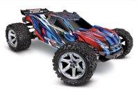 Traxxas รถบังคับ Rustler 4X4 VXL TSMความเร็วสูงสุด 105+ กม./ชม. มอเตอร์ Velineon®3500kV Brushless สปีด VXL-3s ระบบขับเคลื่อน 4ล้อระบบไฟฟ้าอิเล็กทรอนิคส์กันน้ำทั้งคัน