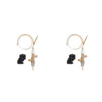 2X Patio Heater Control Valve Thermocouple Sensor Dump Switch Knob Propane Lpg Fire Pit Control Safety Pilot Port Set