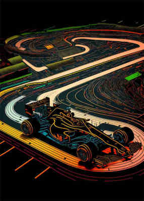 โปสเตอร์ทีมแข่งวงจรสูตร1แทร็กรถ F1ป็อปอาร์ตติดผนังสวยงาม69F ผ้าใบวาดภาพมอเตอร์สปอร์ต0717