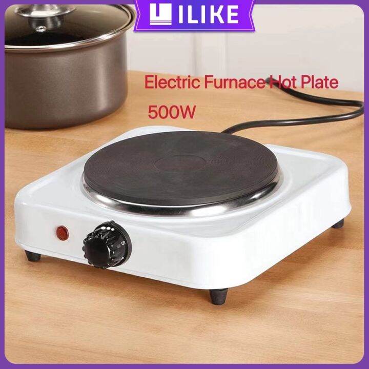 Electric Furnace Hot Plate 500W Cooktop Single Electric Burner Portable Hot Plate Travel Cook