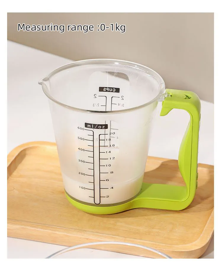 Electronic Measuring Cup Kitchen Scales With Lcd Display Plastic Digital  Beaker Host Weigh Temperature Measurement Cups