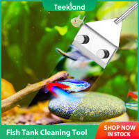 Teekland Water PlantGrass FishTank Wall Cleaning Tool Long Handle Silicone Algae Scraper Removal Stainless Steel Aquarium Supplies