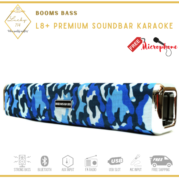 Booms Bass L8+ Sound bar 5.0 Bluetooth Speaker with free microphone ...