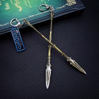 of War 5 Ragnarok Keychain Draupnir Spear Chain Kratos Keyring Keychains for Men Game Pendant llaveros