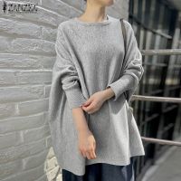 COD dhdfxcz ZANZEA Women Korean Daily Casual Long Sleeves O-Neck Solid Color All-match Simple Blouse