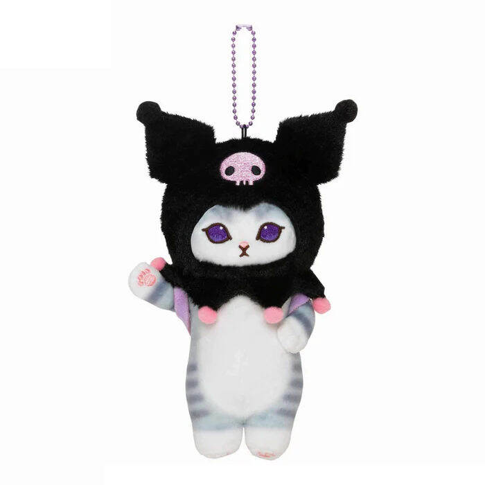 direct-from-japan-mofusand-x-sanrio-characters-plush-doll-keychain-kuromi-japan-new-z1