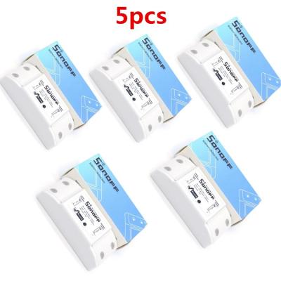 5 PCS Sonoff Wifi Smart Switch Wifi Controlled Switch Wireless Relay Switch Universal DIY Smart Home Wifi Switch Domotica Device