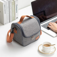 High Quality Gray Thermal Food Insulated Lunch Bag Casual Travel Picnic Bag Thermal Lunch Box Bento Bag