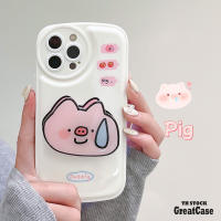 9D GLASS - เคสป้องกันโทรศัพท์มือถือ แบบนิ่ม 3D สวยหรูพร้อมที่วางโทรศัพท์ สําหรับ IPhone14 13 12 11 Pro Max 8 7 Plus X Xr Xs Max SE 2020