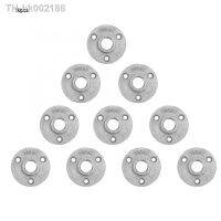 ✚ 10Pcs DN15 1/2 3 Holes Base Floor Flanges Aluminum Alloy BSP Threaded Shelf Rack Fixing