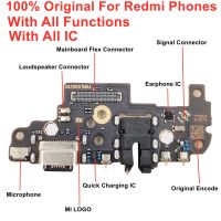 ต้นฉบับ 100% สําหรับ Xiaomi Redmi 9 / Redmi Note 8 8T 9S 9 10 Pro USB Charging Board Flex Cable Port Dock Connector พร้อม IC เต็มรูปแบบ