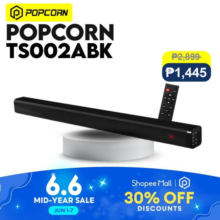Popcorn 40W TV Speaker Soundbar Bluetooth Subwoofer Bass Speaker for