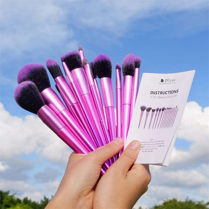 cc-ducare-makeup-brushes-15pcs-set-synthetic-hair-for-eyeshadow-eyeliner-foundation-blush