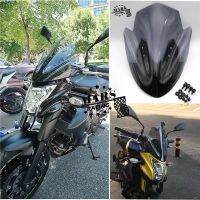 ☇อุปกรณ์เสริมมอเตอร์ไซค์ที่บังแดดกระจกหน้ารถ Windproof บังแดดสำหรับ Kawasaki ER6N 2013 2014 2015 2016 2017 ER-6