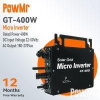 PowMr 400W Grid Micro Inverter 230Vac Smart Micro MPPT Solar Converter การสื่อสารไร้สาย 22-50V พร้อมการตรวจสอบ WIFI