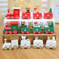 New Year 2024 Gift Christmas Ornaments Wooden Train Toy Christmas Pendant Christmas Decorations for Home Navidad 2023 Xmas Decor