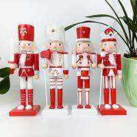 Aayang Nutcrackers ทหาร4ชิ้นต่อชุด9.84นิ้ว/25ซม. ทำด้วยมือทำจากไม้