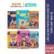 Lốc 12 Gói Pate MooChie Cho Chó Mọi Lứa Tuổi Thái Lan 85g