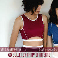 BULLET BY ARMY OF INTERNS เสื้อว่ายน้ำ ขายแยกชิ้น เสื้อแขนกุด รุ่น Primary tank / สีแดง