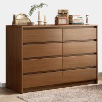 [COD] piece delivery chest of drawers walnut simple modern bedroom wall storage cabinet living room drawer